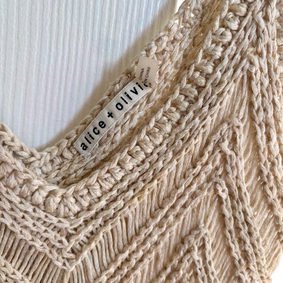 Alice + Olivia Macrame Top - Picture 3 of 4